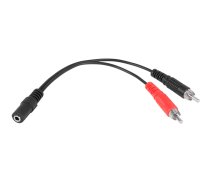 Skaņas sistēmas un piederumi // Audio kabeļi ar savienotājiem // Kabel gniazdo jack 3.5-2xRCA 20cm