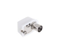 TV, SAT, HDMI, DVI kabeļi un aksesuāri // Konektori, aksesuāri un instrumenti koaksiālajiem kabeļiem // Gniazdo antenowe TV na kabel kątowe małe Cabletech