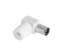 TV, SAT, HDMI, DVI kabeļi un aksesuāri // Konektori, aksesuāri un instrumenti koaksiālajiem kabeļiem // Wtyk anten kątowy TV HQ