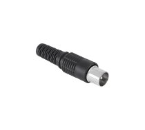 TV, SAT, HDMI, DVI kabeļi un aksesuāri // Konektori, aksesuāri un instrumenti koaksiālajiem kabeļiem // Wtyk anten TV długi czarny Cabletech
