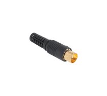 TV, SAT, HDMI, DVI kabeļi un aksesuāri // Konektori, aksesuāri un instrumenti koaksiālajiem kabeļiem // Wtyk anten TV długi złoty Cabletech