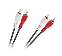 Skaņas sistēmas un piederumi // Audio kabeļi ar savienotājiem // Kabel 2 x RCA - 2 x RCA 1,5m czarny 4mm