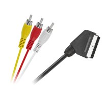 TV, SAT, HDMI, DVI kabeļi un aksesuāri // HDMI, DVI, Audio savienotājkabeļi un aksesuāri // Kabel EURO - 3 x RCA 1,5m