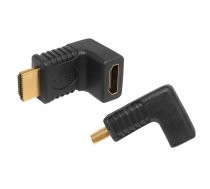 TV, SAT, HDMI, DVI kabeļi un aksesuāri // HDMI, DVI, Audio savienotājkabeļi un aksesuāri // Złącze kątowe HDMI gniazdo-wtyk LXHD49
