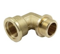 Līkums MF3/4" misiņa Līkums MF ar atduri, misiņš