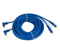 TV, SAT, HDMI, DVI kabeļi un aksesuāri // HDMI, DVI, Audio savienotājkabeļi un aksesuāri // 8676# Przyłącze 2xrca 6mm 5m złote kątowe + sterownik