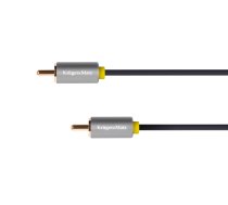 TV, SAT, HDMI, DVI kabeļi un aksesuāri // HDMI, DVI, Audio savienotājkabeļi un aksesuāri // Kabel 1RCA-1RCA 0.5m Kruger&Matz Basic