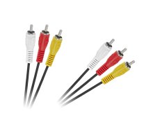 TV, SAT, HDMI, DVI kabeļi un aksesuāri // HDMI, DVI, Audio savienotājkabeļi un aksesuāri // Kabel 3 x RCA - 3 x RCA 1,5m