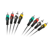 TV, SAT, HDMI, DVI kabeļi un aksesuāri // HDMI, DVI, Audio savienotājkabeļi un aksesuāri // Kabel 4RCA-4RCA 3m Cabletech economic