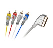TV, SAT, HDMI, DVI kabeļi un aksesuāri // HDMI, DVI, Audio savienotājkabeļi un aksesuāri // Kabel Euro-4RCA 1.5m łezka