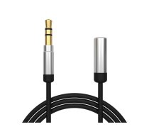 TV, SAT, HDMI, DVI kabeļi un aksesuāri // HDMI, DVI, Audio savienotājkabeļi un aksesuāri // 91-282# Przedłuzacz jack 3,5mm 1m prosty metal blist blister