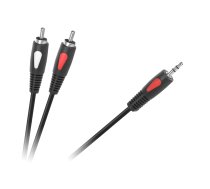 TV, SAT, HDMI, DVI kabeļi un aksesuāri // HDMI, DVI, Audio savienotājkabeļi un aksesuāri // Kabel wtyk jack 3.5 - 2RCA 1.0m Cabletech Eco-Line