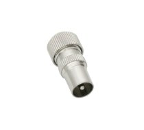 TV, SAT, HDMI, DVI kabeļi un aksesuāri // Konektori, aksesuāri un instrumenti koaksiālajiem kabeļiem // 1004# Wtyk antenowy prosty metal