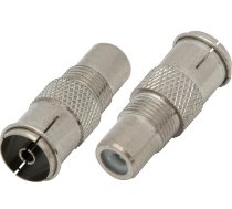 TV, SAT, HDMI, DVI kabeļi un aksesuāri // Konektori, aksesuāri un instrumenti koaksiālajiem kabeļiem // 1963# Przejście: gniazdo ant-gniazdo rca przykręcane