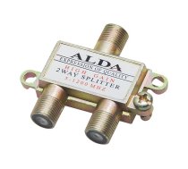 TV, SAT, HDMI, DVI kabeļi un aksesuāri // Konektori, aksesuāri un instrumenti koaksiālajiem kabeļiem // 3102# Rozgałęźnik f: sat 2 way spliter alda