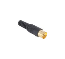TV, SAT, HDMI, DVI kabeļi un aksesuāri // Konektori, aksesuāri un instrumenti koaksiālajiem kabeļiem // Gniazdo antenowe TV na kabel długie czarne złote