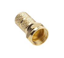 TV, SAT, HDMI, DVI kabeļi un aksesuāri // Konektori, aksesuāri un instrumenti koaksiālajiem kabeļiem // Wtyk SAT F 6,8 mm GOLD CU Cabletech