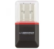 Ārējās datu glabāšanas iekārtas // Atmiņas kartes un lasītāji // EA134K Czytnik kart micro SD USB czarny Esperanza