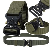Sportam un aktīvai atpūtai // Izdzīvošanas rīki / Survival tools // Taktyczny Pas Militarny Parciany Czarny 120 x 3,8cm