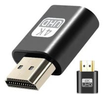 TV, SAT, HDMI, DVI kabeļi un aksesuāri // HDMI, DVI, Audio savienotājkabeļi un aksesuāri // AK53E Adapter hdmi emulator monitora black