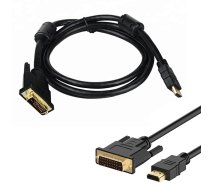 TV, SAT, HDMI, DVI kabeļi un aksesuāri // HDMI, DVI, Audio savienotājkabeļi un aksesuāri // HD8 Kabel hdmi 19pin-dvi 2m gold