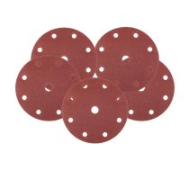 Instrumenti un Mēriekārtas // Smilšpapīrs | Slīpēšanas un pulēšanas abrazīvi // Krążki ścierne 150 mm, P120, 5 szt., z 9 otworami do 04-721