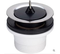 Izplūde izlietnei 1 1/2'' īsā, balta, plastmasas