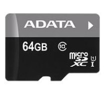 Atmiņas kartes ADATA ADATA 64GB Micro SDXC V10 85MB/s + Ad.