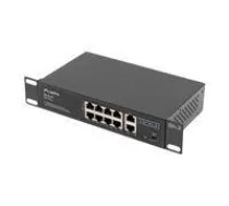 LANBERG switch PoE 19inch 10-port 100MB