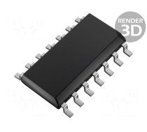 IC: driver | H-bridge,MOSFET half-bridge | SO14 | 4A | Ch: 2 | 10÷17VDC