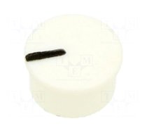 Cap | plastic | push-in | white | Indicator: black line