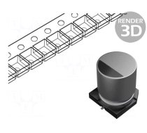 Capacitor: hybrid | H: 10.2mm | 270uF | 25VDC | 1.92A | SMD | ESR: 27mΩ | ZK