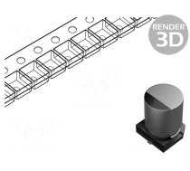 Capacitor: hybrid | H: 5.8mm | 10uF | 63VDC | 1A | SMD | ESR: 120mΩ | ±20%