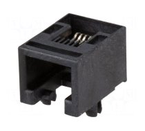Connector: RJ12 | socket | PIN: 6 | Cat 3 | low profile | 6p6c | THT