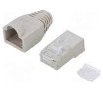 Plug | RJ45 | PIN: 8 | Cat: 6 | shielded,with protection | Layout: 8p8c