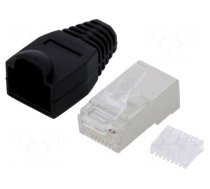 Plug | RJ45 | PIN: 8 | Cat: 6 | shielded,with protection | Layout: 8p8c