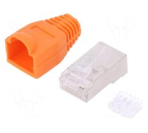 Plug | RJ45 | PIN: 8 | Cat: 6 | shielded,with protection | Layout: 8p8c