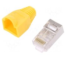 Plug | RJ45 | PIN: 8 | Cat: 6 | shielded,with protection | Layout: 8p8c