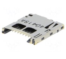 Connector: for cards | SD Micro | push-push | SMT