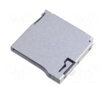 Connector: for cards | SD Micro | push-push | SMT | gold flash