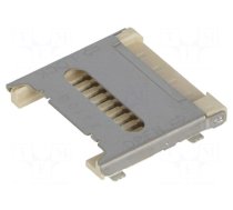 Connector: for cards | SD Micro | shielded,with hinged cover | SMT