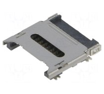 Connector: for cards | SD Micro | with hinged cover | SMT | 500V