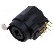 Connector: Jack 6,3mm + XLR | socket | female | angled 90° | THT | 3A