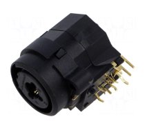 Connector: Jack 6,3mm + XLR | socket | female | angled 90° | THT | 3A