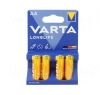 Battery: alkaline | AA | 1.5V | non-rechargeable | 4pcs | LONGLIFE