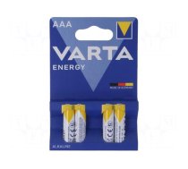 Battery: alkaline | AAA,R3 | 1.5V | non-rechargeable | 4pcs.