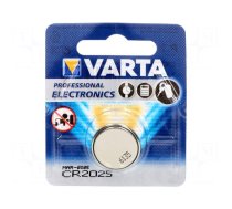 Battery: lithium | 3V | CR2025,coin | Batt.no: 1 | Ø20x2.5mm