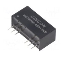Converter: DC/DC | 3W | Uin: 18÷74VDC | Uout: 15VDC | Iout: 200mA | THT