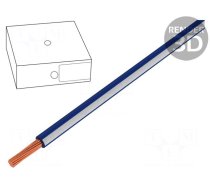 Wire | H05V-K | stranded | Cu | 0.5mm2 | dark blue-white | PVC | 300/500V