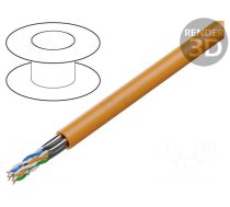 Wire | BiTLAN | U/FTP | Cat 6a | 4x2x23AWG | Cu | wire | LSZH | orange | 100m